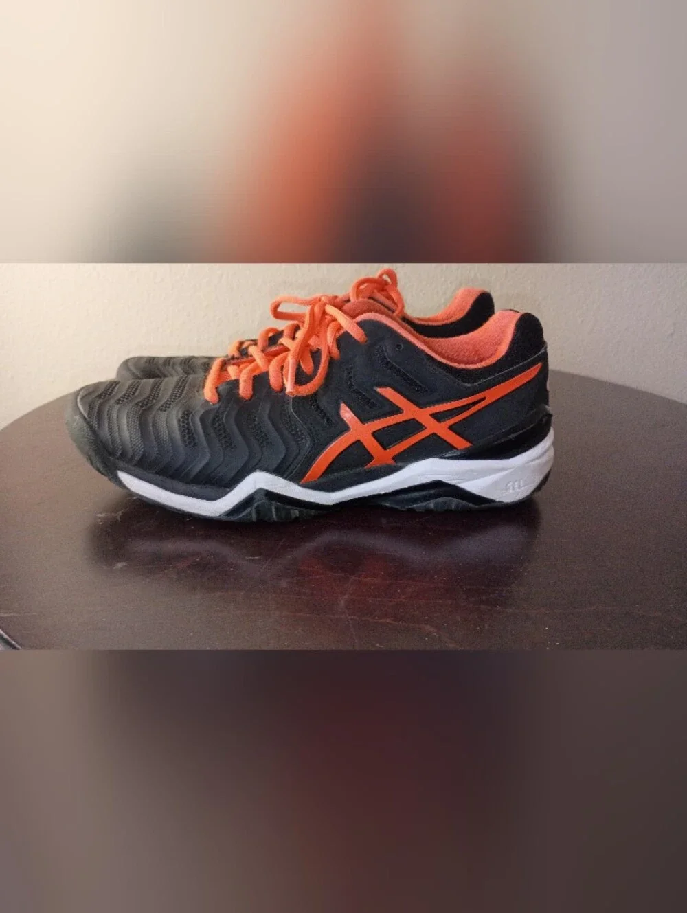 ASICS Black and Orange Womans Athletic Shoes And Running Shoes